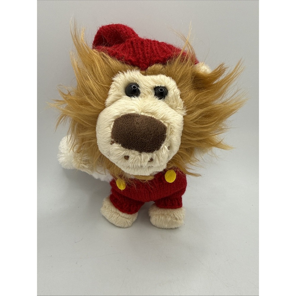 Ritz-Carlton XI'AN ‎ Lion Plush Key Chain w/ Red Overalls And Hat Outfit